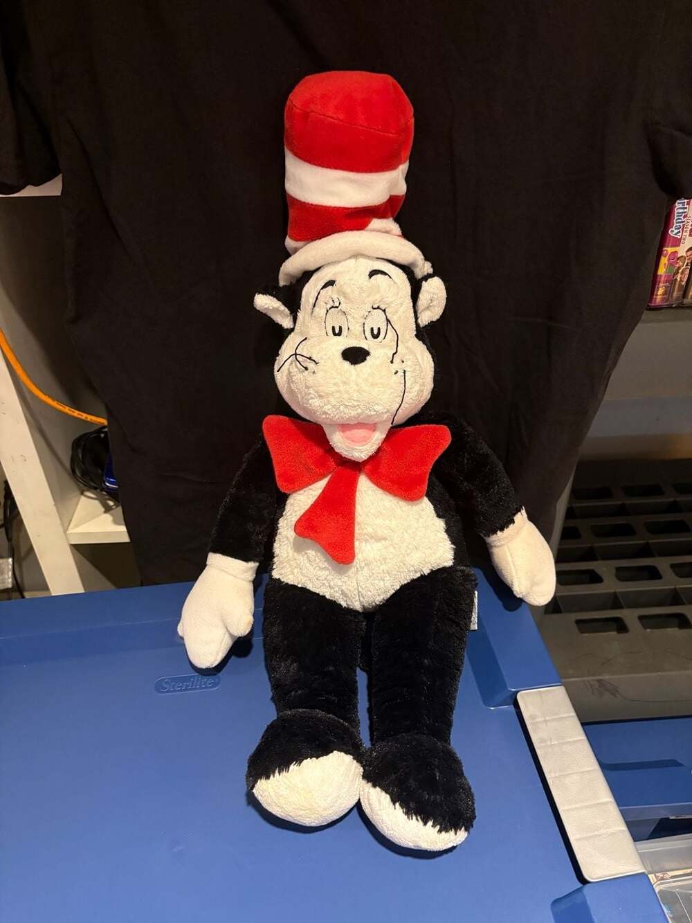 Build-a-Bear Workshop Dr. Seuss Cat in the Hat Top Hat Red Bow Plush 24" Tags